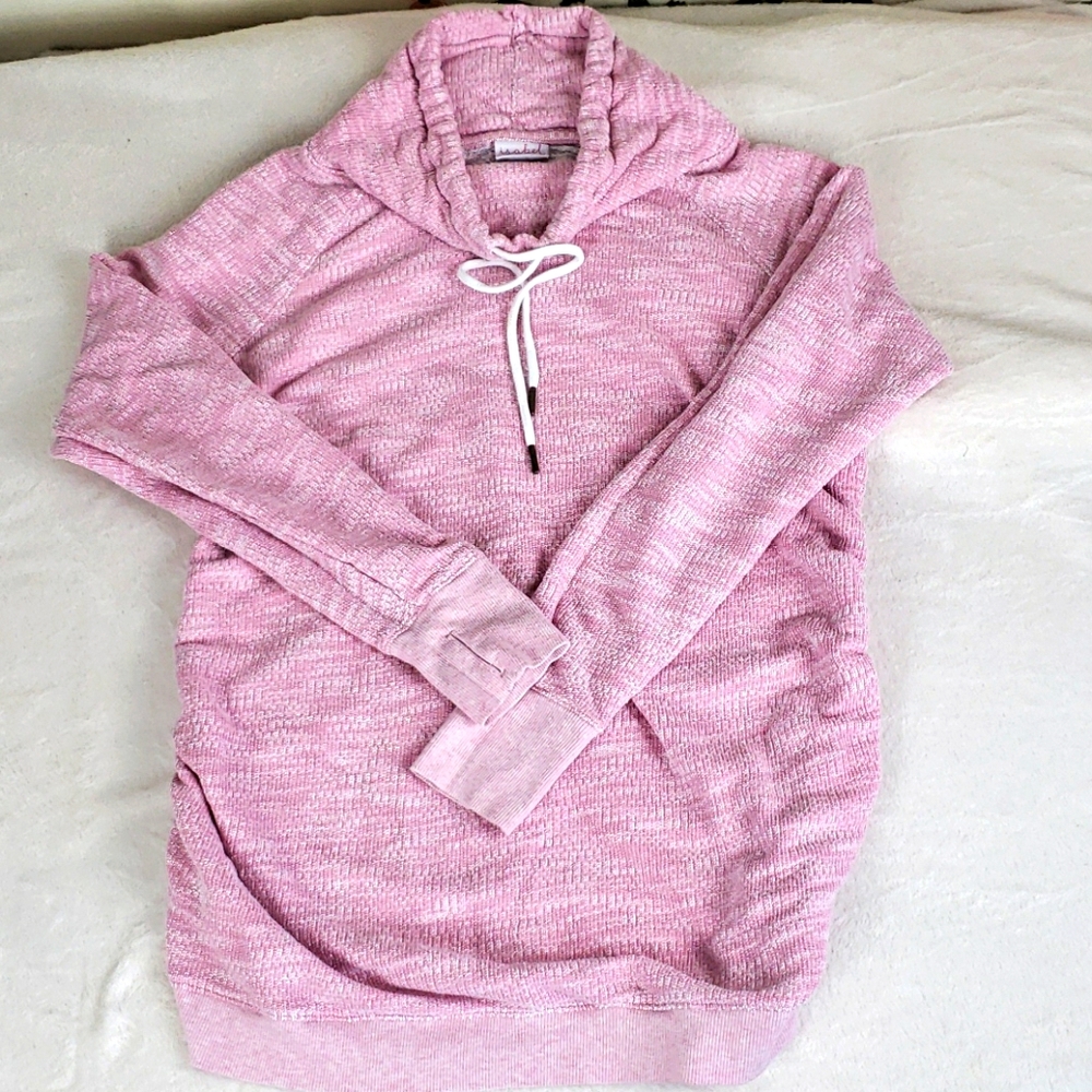 Isabel MATERNITY pink cowl neck sweatshirt Sz L